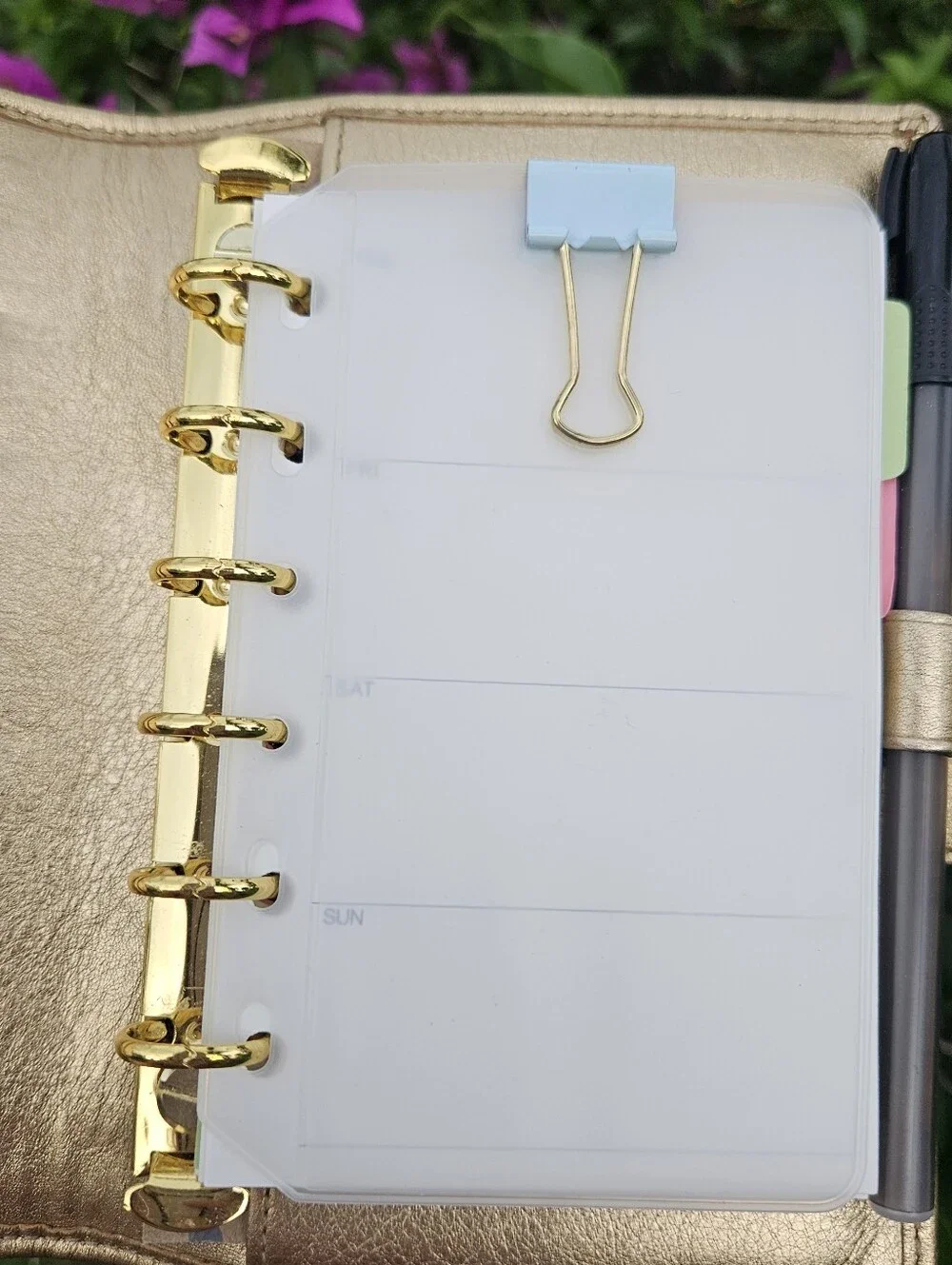 Vintage Coach Legacy Metallic Gold Turnlock Agenda Planner Organizer